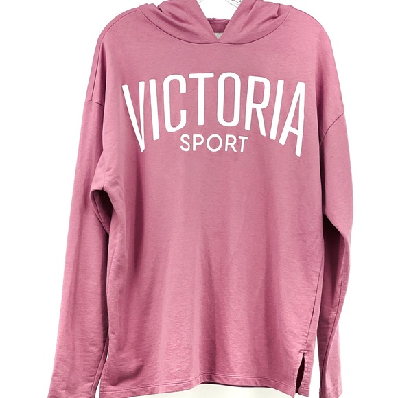 Victoria's Secret Tops - Victoria’s Secret Sport Long Sleeve Hooded Shirt
